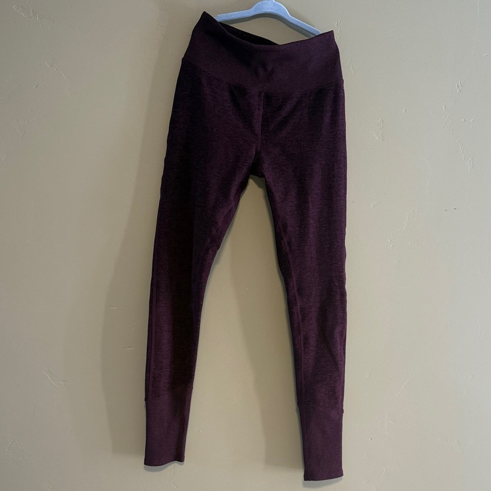 ALO Yoga Heathered Plum Leggings